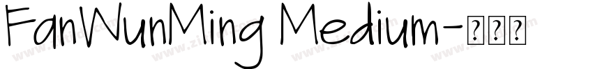 FanWunMing Medium字体转换